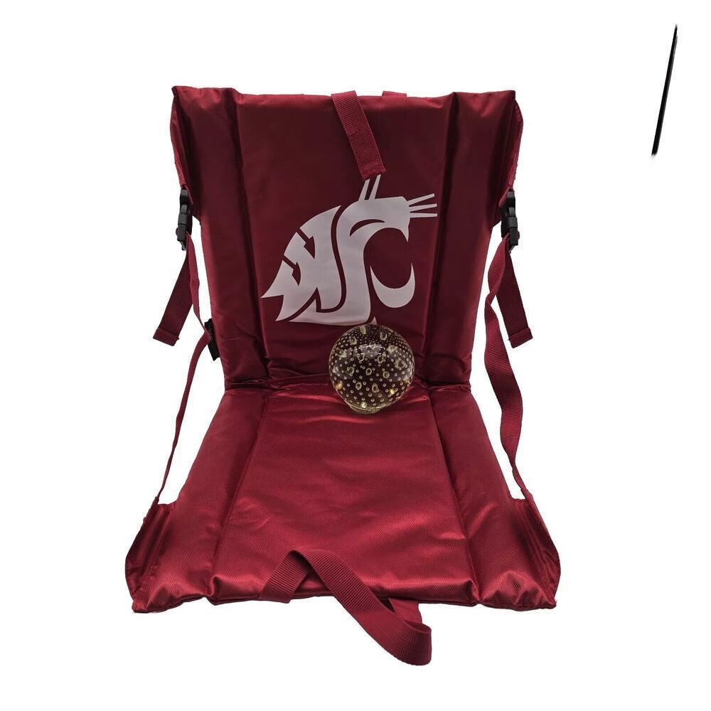 WSU Stadium Seat Cusion Pop Up Padded Chair Pillow Washington State Cougars Fold